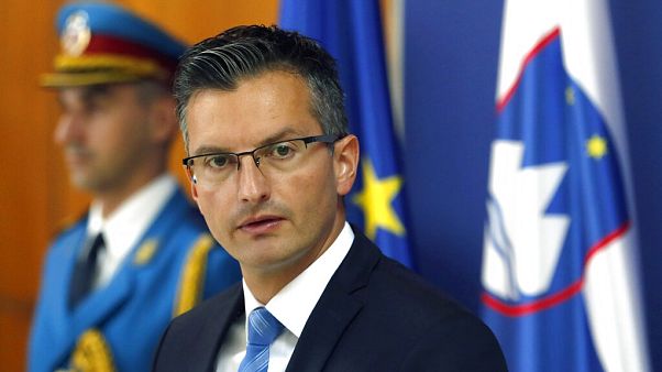 Slovenian Prime Minister Marjan Sarec speaks during a press conference (AP Photo/Darko Vojinovic) Slovenian Prime Minister Marjan Sarec speaks during a press conference (AP Photo/Darko Vojinovic)
