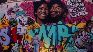 Kobe Bryant imortalizado em graffiti