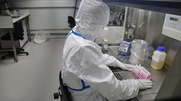 Koronavirüs araştırması yapan laboratuvar Koronavirüs araştırması yapan laboratuvar