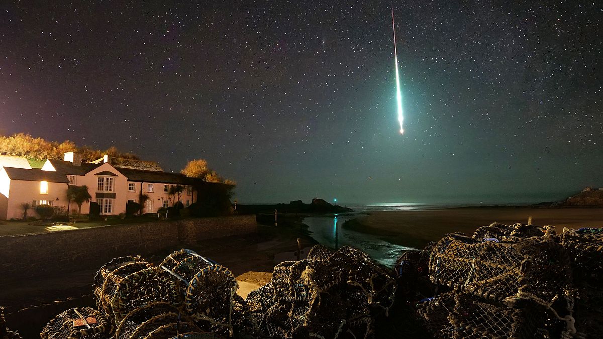 El meteorito entrando en la atmósfera el 21 de enero
