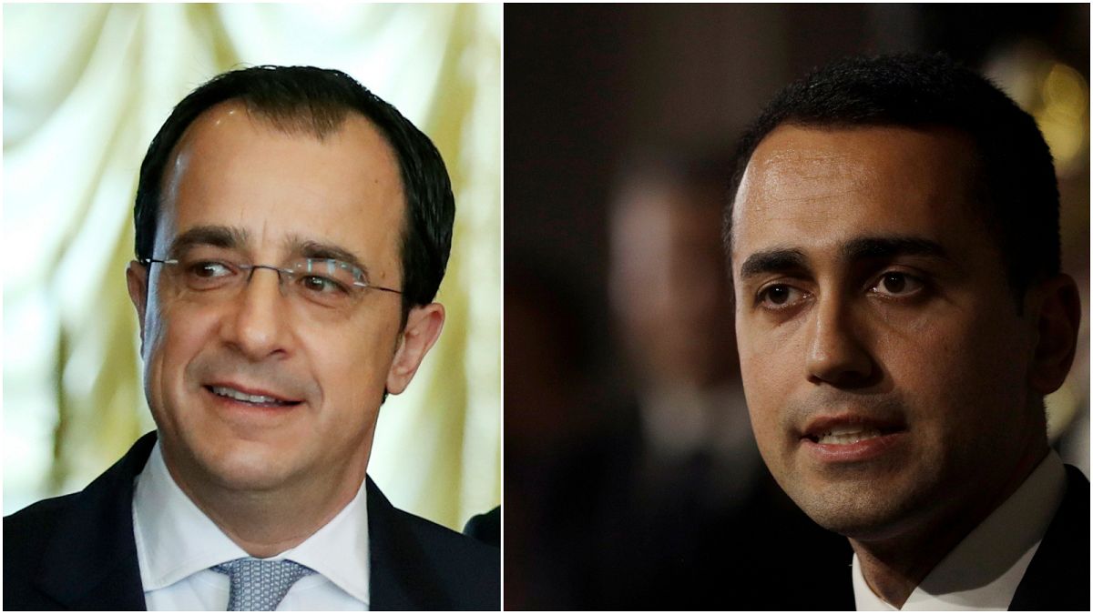 Kıbrıs Rum Kesimi Dışişleri Bakanı Nikos Hristodulidis ve İtalya Dışişleri Bakanı Luigi Di Maio
