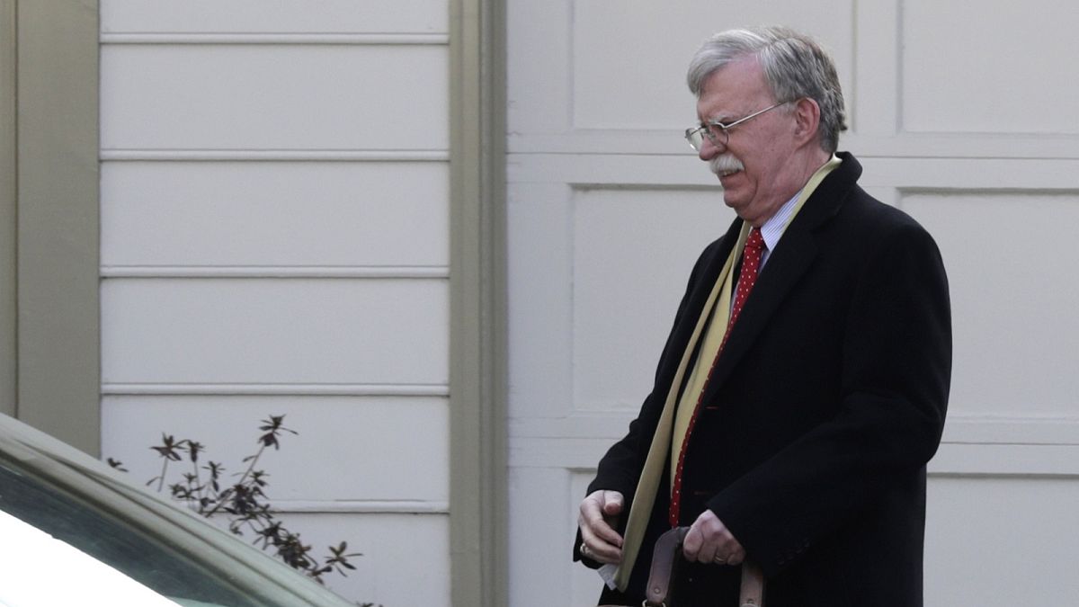 Former National security adviser John Bolton leaves his home in Bethesda, Md., Tuesday, Jan. 28, 2020.