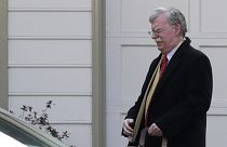 Former National security adviser John Bolton leaves his home in Bethesda, Md., Tuesday, Jan. 28, 2020.