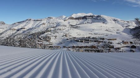 The ski slopes at Valberg, Guillaumes, France. 