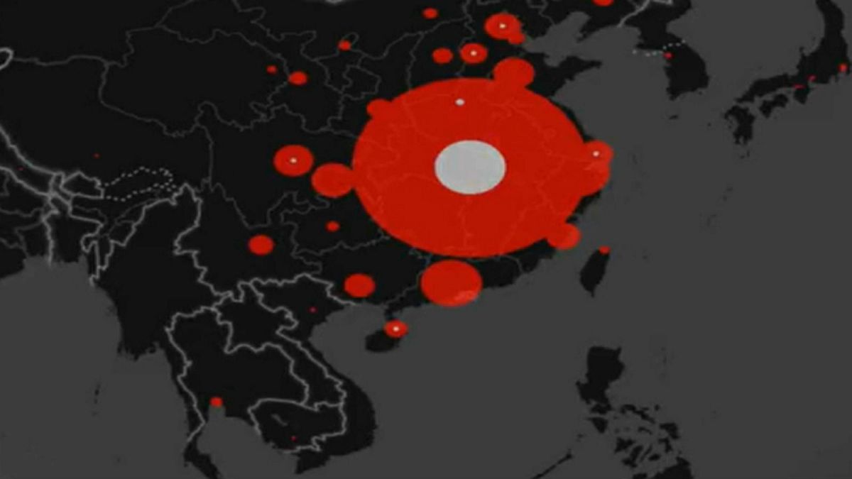 المناطق الجغرافية التي انتشر فيها فيروس كورونا في آسيا، منذ 2020/01/21 إلى غاية يومنا هذا 2020/01/30
