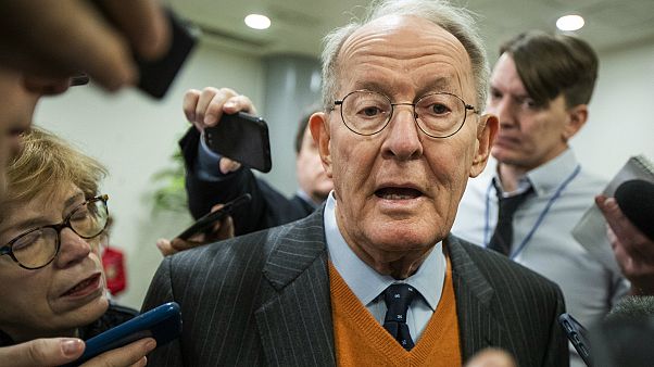 Sen. Lamar Alexander, R-Tenn., speaks to reporters as he arrives at the Capitol in Washington, Monday, Jan. 27, 2020. Sen. Lamar Alexander, R-Tenn., speaks to reporters as he arrives at the Capitol in Washington, Monday, Jan. 27, 2020.
