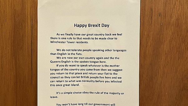 Brexit poster being investigated as ‘racially aggravated’ incident by police