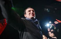 Albin Kurti, leader of the Self-Determination movement (Vetevendosje)(AP Photo/Visar Kryeziu)