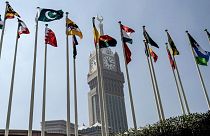 پرچم برخی از کشورهای عضو سازمان همکاری‌های اسلامی