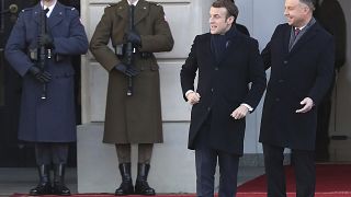 Emmanuel Macron et le président polonais Andrzej Duda à Varsovie - Lundi 3 février 2020