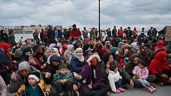 protestierende Flüchtlinge protestierende Flüchtlinge