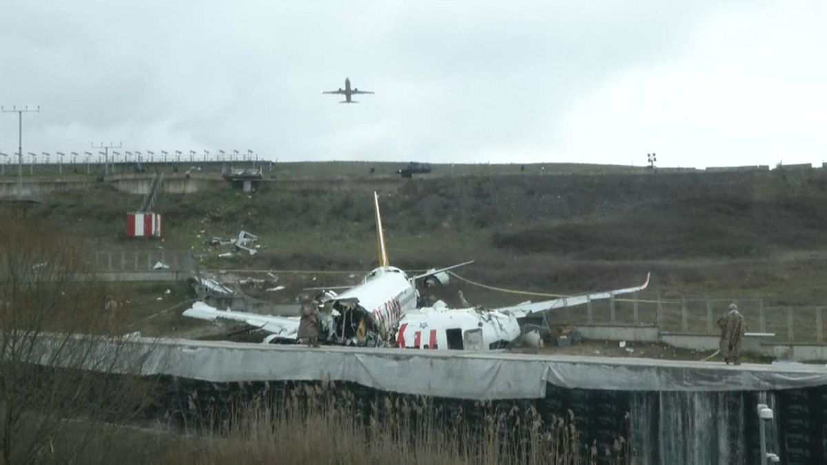 Verunglückte Boeing 737 der türkischen Fluggesellschaft Pegasus
