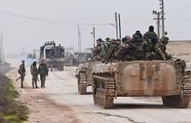 دوريات مؤللة للجيش السوري في تل طوقان (5 شباط/فبراير 2020)