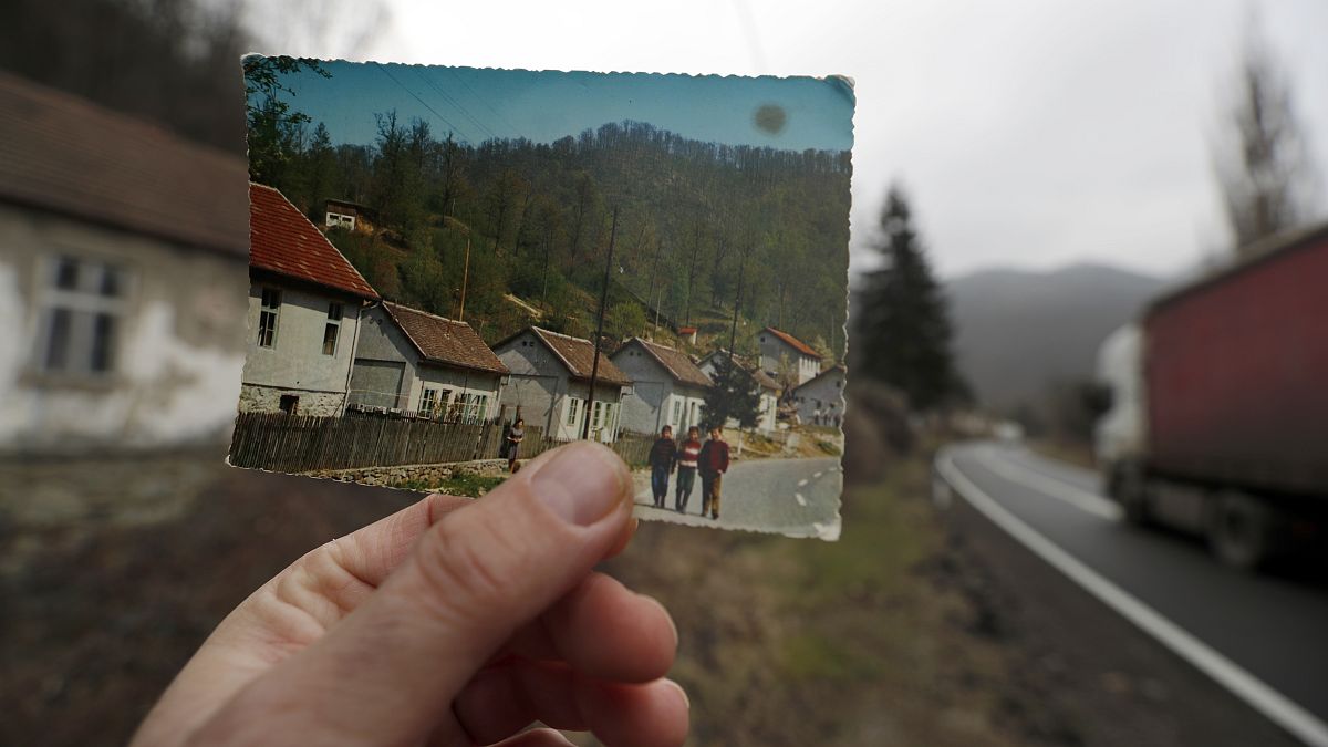 An old postcard shows how the Serbian village of Blagojev Kamen looked 50 years ago