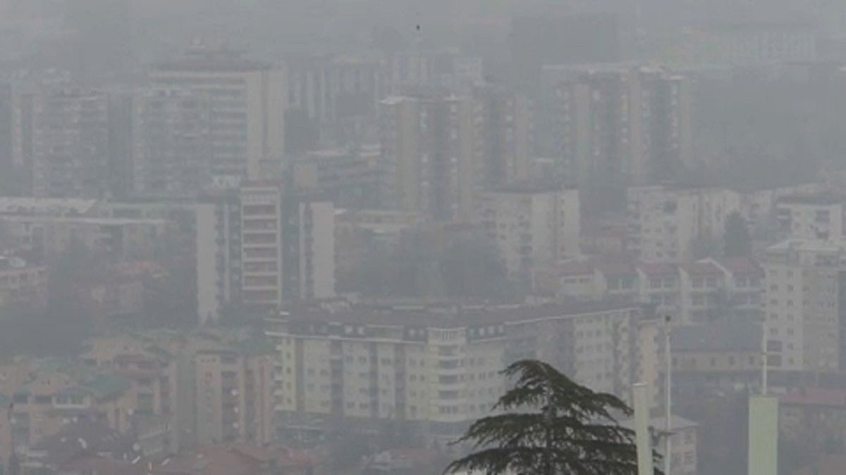 التلوث في مدينة سكوبي عاصمة مقدونيا الشمالية 