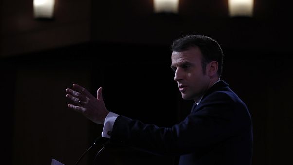 French President Emmanuel Macron delivers a speech at the Ecole Militaire Friday, Feb. 7, 2020 in Paris. French President Emmanuel Macron delivers a speech at the Ecole Militaire Friday, Feb. 7, 2020 in Paris.