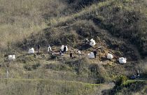 Kobe Bryant'ın da içinde bulunduğu helikopterin kaza yaptığı yamaç