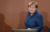 المستشارة الألمانية أنغيلا ميركل خلال أحد الاجتماعات الوزارية الأسبوعية في برلين في يناير الفائت 