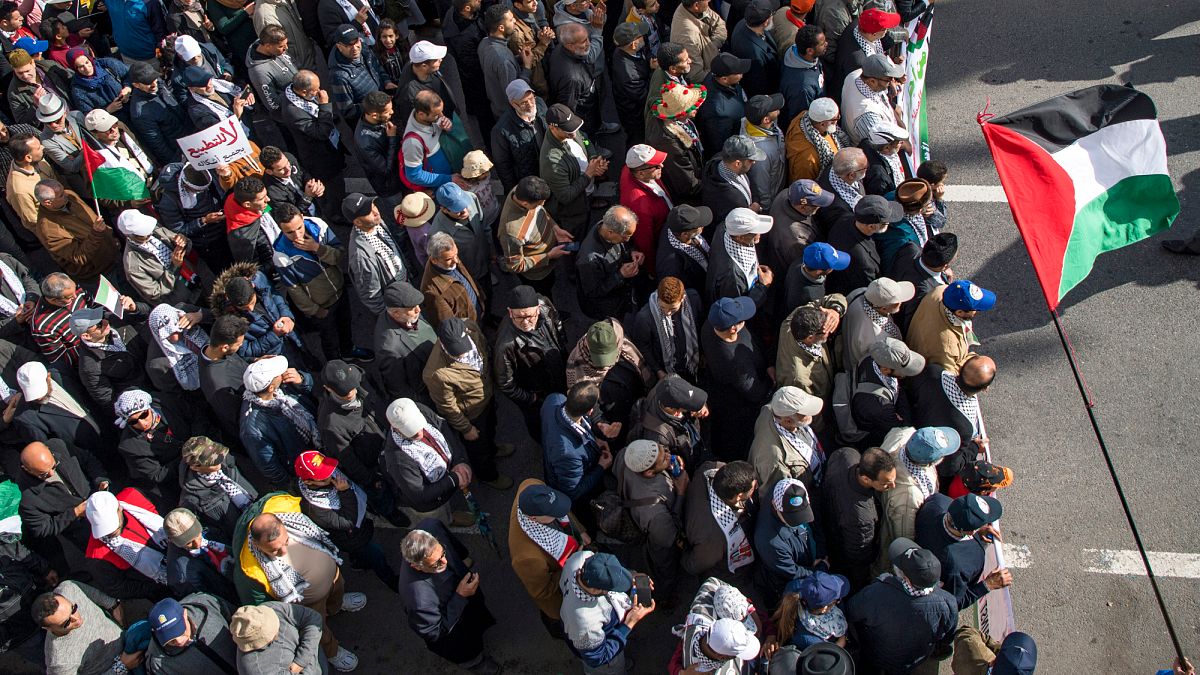 احتجاجات في الرباط ضد خطة ترامب في السلام