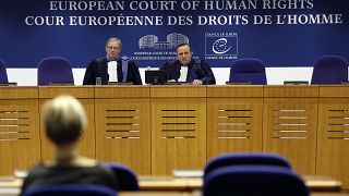 A hearing at the European Court of Human Rights in Strasbourg, eastern France, Nov.15, 2018. 