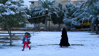 تساقط الثلوج في بغداد