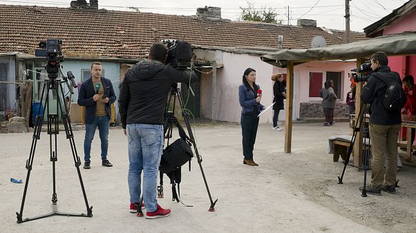 FILE PHOTO: Television reporters stand outside the house of Severin Krassimirov, suspect in the killing of journalist Viktoria Marinova FILE PHOTO: Television reporters stand outside the house of Severin Krassimirov, suspect in the killing of journalist Viktoria Marinova