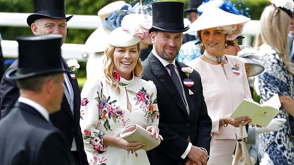 Peter und Autumn Phillips beim Pferderennen in Ascot, Juni 2019. Peter und Autumn Phillips beim Pferderennen in Ascot, Juni 2019.