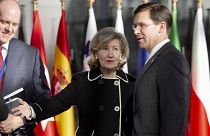 ABD Savunma Bakanı Mark Esper ile ABD NATO Temsilcisi Kay Bailey Hutchison