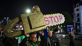 Thousands protested in Bucharest in November 2019 against illegal logging in Romanian forests 