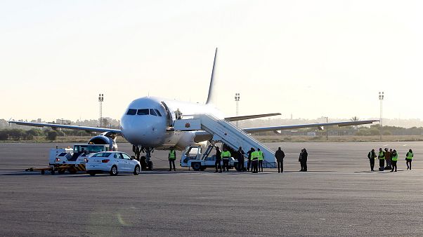 Libya'nın başkenti Trablus'taki Mitiga Uluslararası Havalimanı Libya'nın başkenti Trablus'taki Mitiga Uluslararası Havalimanı