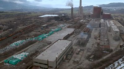Kraftwerk in Bobow Dol mit Müll, der verbrannt werden soll.