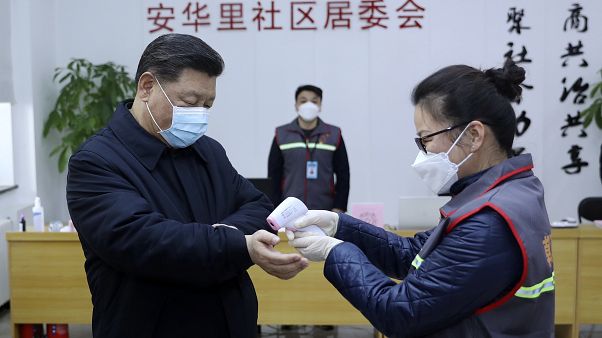 Coronavirus : le président chinois Xi Jinping s'est rendu au centre de santé de Pékin, le 10 février 2020 Coronavirus : le président chinois Xi Jinping s'est rendu au centre de santé de Pékin, le 10 février 2020