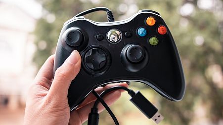 Xbox controller in nature outside