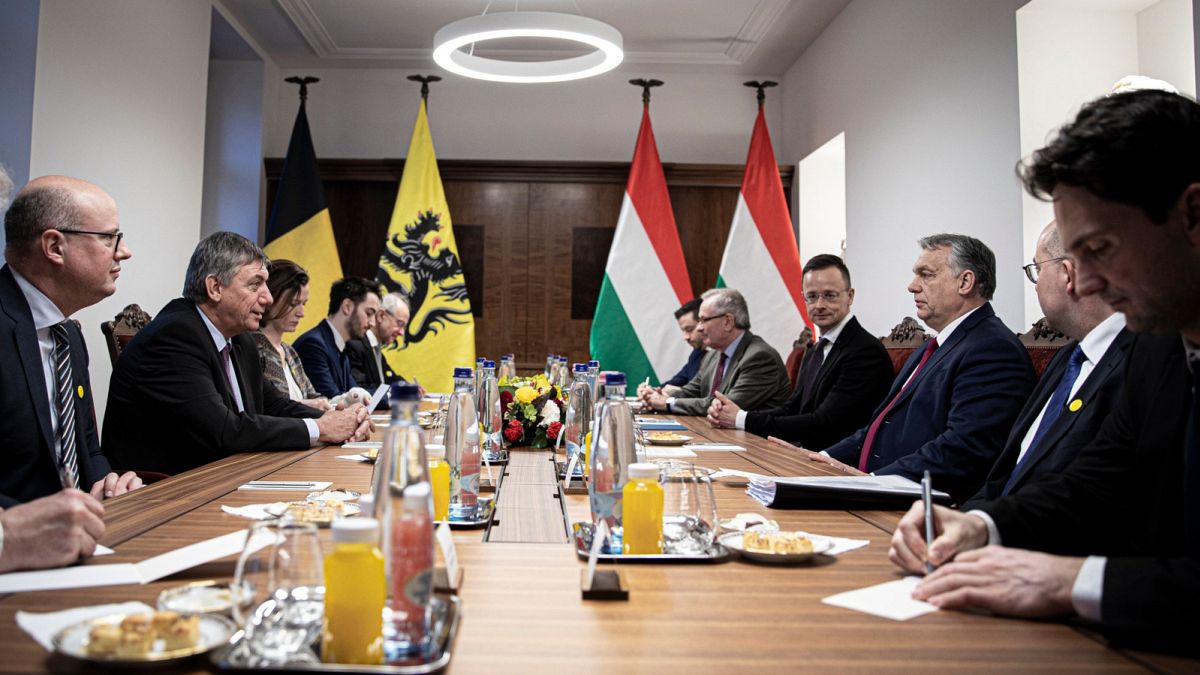 Orbán Viktor és a flamand miniszterelnök találkozója