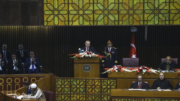 Türkiye Cumhurbaşkanı Recep Tayyip Erdoğan, Ulusal Meclis ve Senato ortak oturumuna katılarak konuşma yaptı Türkiye Cumhurbaşkanı Recep Tayyip Erdoğan, Ulusal Meclis ve Senato ortak oturumuna katılarak konuşma yaptı