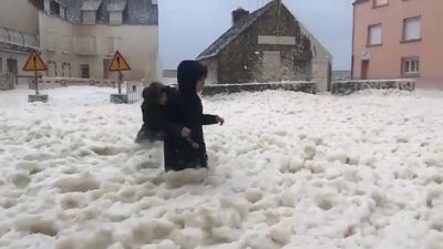 Tempestades marcam as imagens da semana na Europa