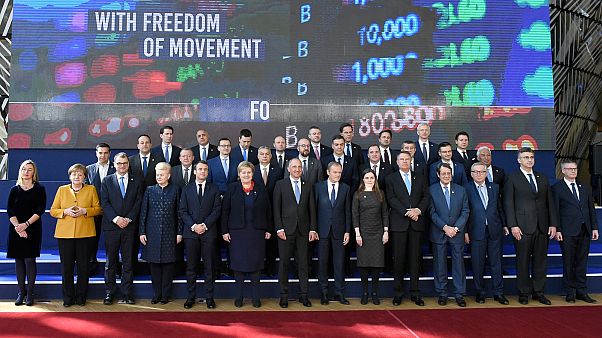 Egy tavalyi brüsszeli csúcs részvevői Egy tavalyi brüsszeli csúcs részvevői