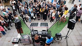 Solar Sound System playing in Paris