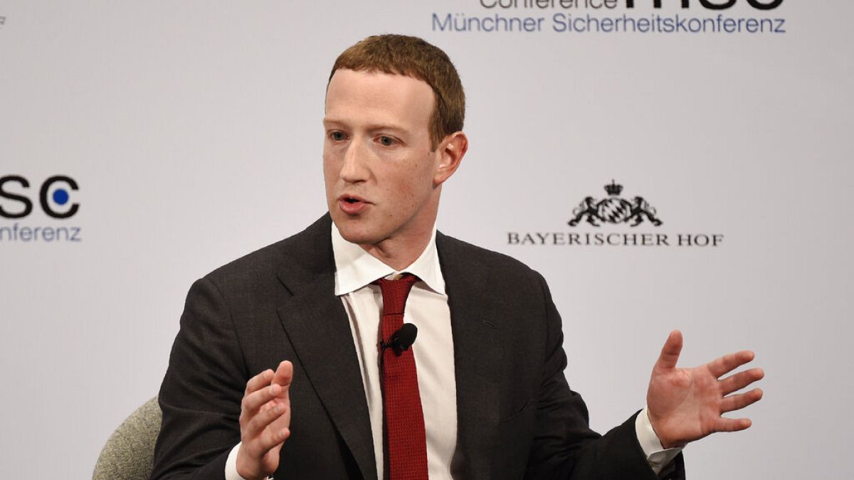 Facebook CEO Mark Zuckerberg at the Munich Security Conference on Saturday 