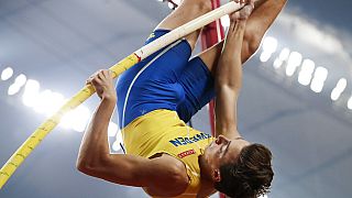 Sweden’s Armand Duplantis, seen here in 2019, set yet another world pole vault record
