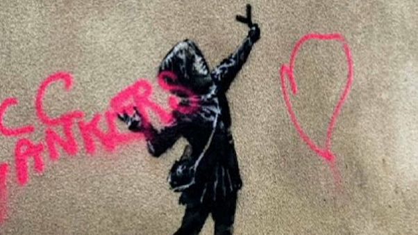 "Валентинку" Бэнкси в Бристоле осквернили "Валентинку" Бэнкси в Бристоле осквернили