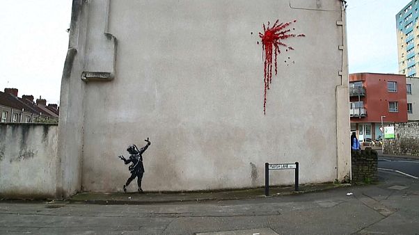 Mais um Banksy vandalizado Mais um Banksy vandalizado