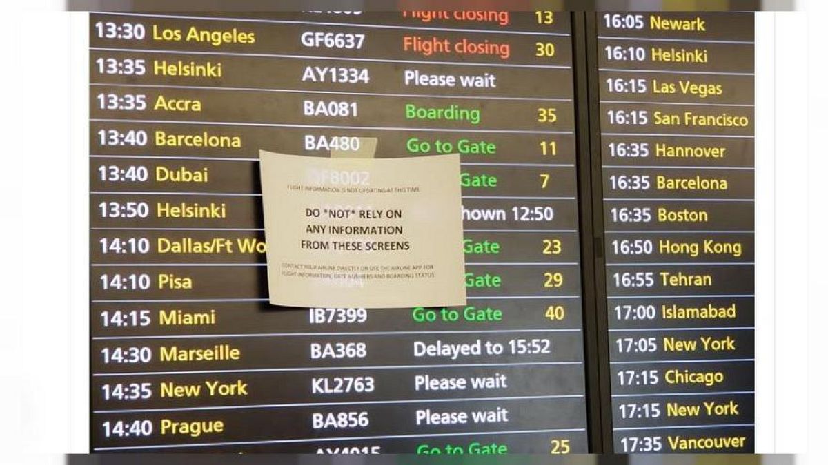 Caos en el aeropuerto de Heathrow en Londres por un fallo en el sistema informático
