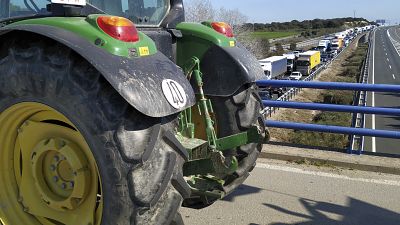 Proteste in 2 Regionen: Spanische Landwirte legen Verkehr lahm