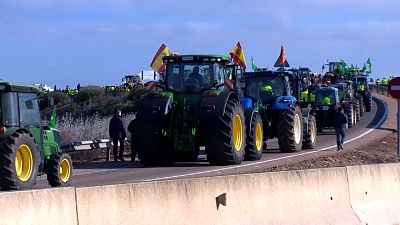 Thousands of farmers in western Spain cultivate protest over prices