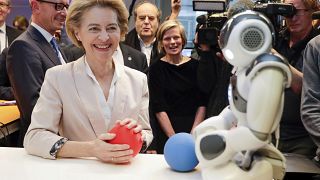 President of the European Commission Ursula von der Leyen at the AI Xperience Center in Brussels