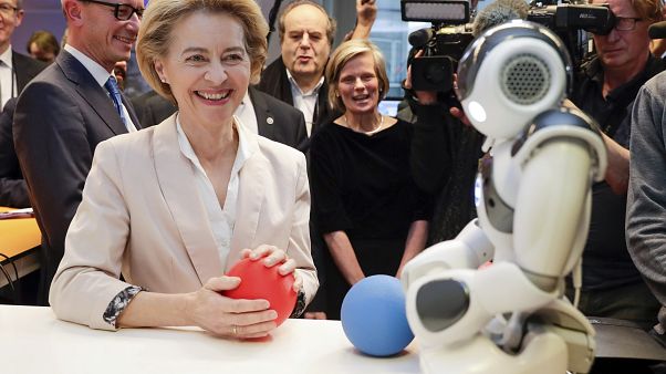 President of the European Commission Ursula von der Leyen at the AI Xperience Center in Brussels President of the European Commission Ursula von der Leyen at the AI Xperience Center in Brussels