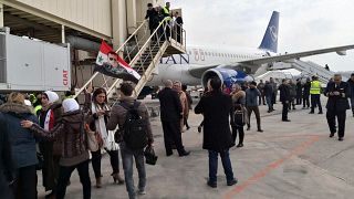 نخستین هواپیمای مسافربری پس از ۸ سال در فرودگاه حلب سوریه به زمین نشست