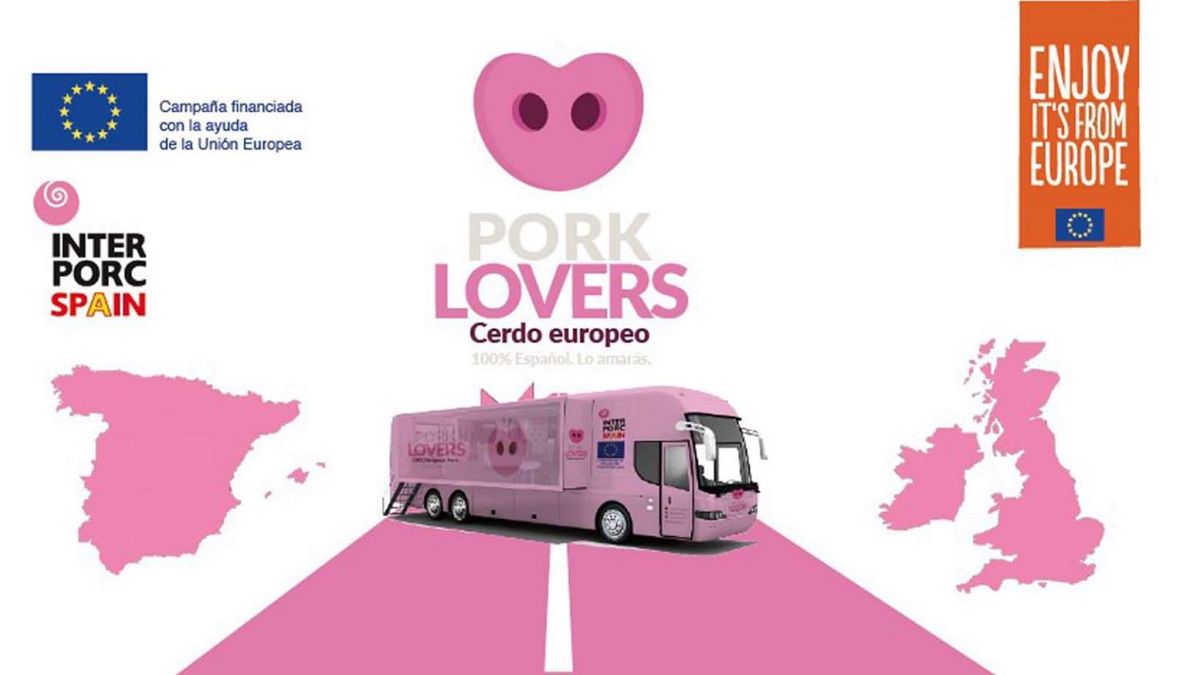 Cartel de la campaña de promoción del cerdo Pork Lovers