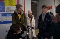 A kórházból távozók egy csoportja